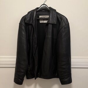Ironhead Athletics Black Leather Jacket Men’s